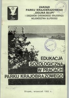 Edukacja Sozologiczna w Pracach Parku Krajobrazowego