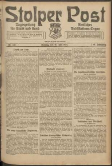 Stolper Post. Tageszeitung f&uuml;r Stadt und Land Nr. 139/1924