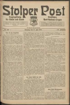 Stolper Post. Tageszeitung f&uuml;r Stadt und Land Nr. 140/1924