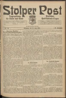 Stolper Post. Tageszeitung f&uuml;r Stadt und Land Nr. 141/1924