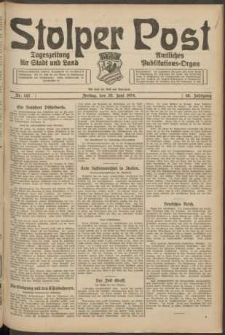 Stolper Post. Tageszeitung f&uuml;r Stadt und Land Nr. 143/1924
