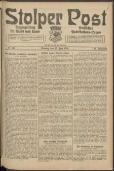 Stolper Post. Tageszeitung f&uuml;r Stadt und Land Nr. 145/1924