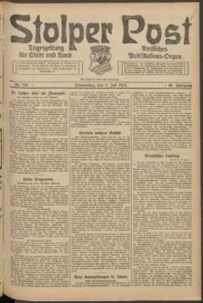 Stolper Post. Tageszeitung f&uuml;r Stadt und Land Nr. 154/1924