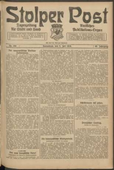Stolper Post. Tageszeitung f&uuml;r Stadt und Land Nr. 156/1924