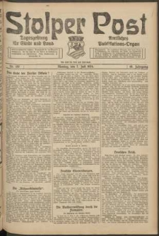 Stolper Post. Tageszeitung für Stadt und Land Nr. 157/1924