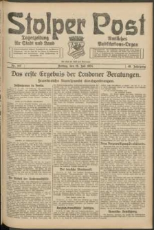 Stolper Post. Tageszeitung für Stadt und Land Nr. 167/1924