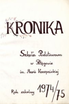 Kronika szkolna. R. 1974-1975