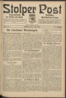 Stolper Post. Tageszeitung f&uuml;r Stadt und Land Nr. 170/1924