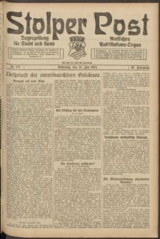 Stolper Post. Tageszeitung f&uuml;r Stadt und Land Nr. 171/1924