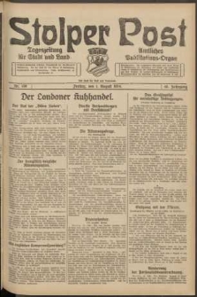 Stolper Post. Tageszeitung f&uuml;r Stadt und Land Nr. 179/1924