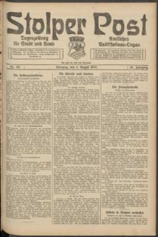Stolper Post. Tageszeitung f&uuml;r Stadt und Land Nr. 182/1924