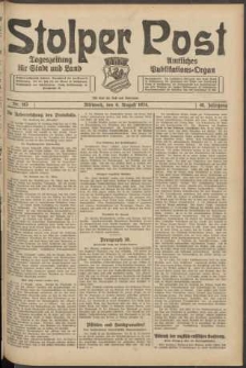 Stolper Post. Tageszeitung f&uuml;r Stadt und Land Nr. 183/1924