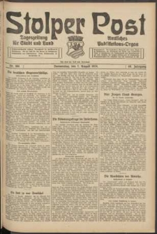 Stolper Post. Tageszeitung f&uuml;r Stadt und Land Nr. 184/1924