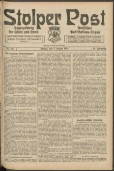 Stolper Post. Tageszeitung f&uuml;r Stadt und Land Nr. 185/1924