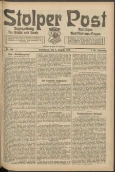 Stolper Post. Tageszeitung f&uuml;r Stadt und Land Nr. 186/1924