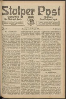 Stolper Post. Tageszeitung f&uuml;r Stadt und Land Nr. 188/1924