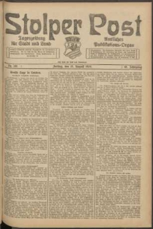 Stolper Post. Tageszeitung f&uuml;r Stadt und Land Nr. 191/1924