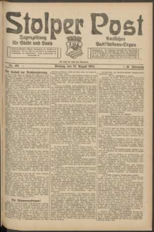 Stolper Post. Tageszeitung für Stadt und Land Nr. 193/1924