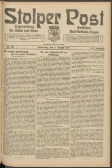 Stolper Post. Tageszeitung für Stadt und Land Nr. 196/1924