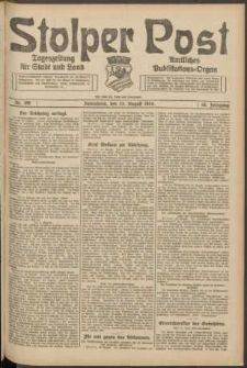 Stolper Post. Tageszeitung f&uuml;r Stadt und Land Nr. 198/1924