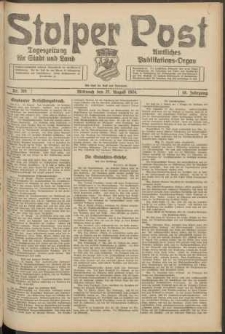 Stolper Post. Tageszeitung f&uuml;r Stadt und Land Nr. 201/1924