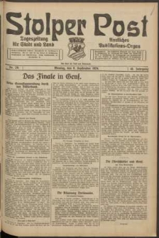Stolper Post. Tageszeitung für Stadt und Land Nr. 211/1924