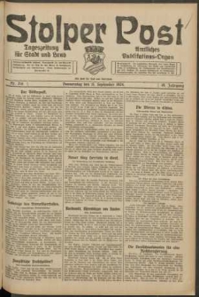 Stolper Post. Tageszeitung für Stadt und Land Nr. 214/1924