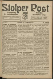 Stolper Post. Tageszeitung für Stadt und Land Nr. 216/1924