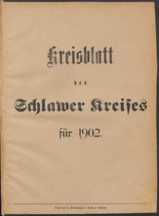 Kreisblatt des Schlawer Kreises 1902