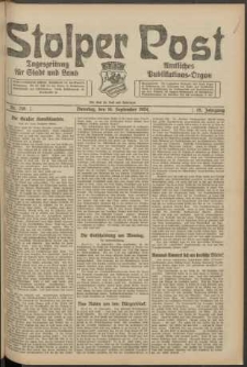 Stolper Post. Tageszeitung f&uuml;r Stadt und Land Nr. 218/1924
