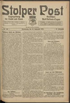 Stolper Post. Tageszeitung f&uuml;r Stadt und Land Nr. 220/1924