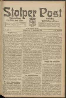 Stolper Post. Tageszeitung f&uuml;r Stadt und Land Nr. 223/1924