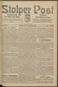 Stolper Post. Tageszeitung f&uuml;r Stadt und Land Nr. 229/1924