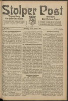 Stolper Post. Tageszeitung f&uuml;r Stadt und Land Nr. 236/1924