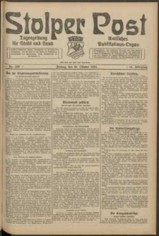 Stolper Post. Tageszeitung f&uuml;r Stadt und Land Nr. 239/1924