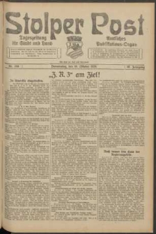 Stolper Post. Tageszeitung f&uuml;r Stadt und Land Nr. 244/1924
