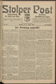 Stolper Post. Tageszeitung f&uuml;r Stadt und Land Nr. 248/1924