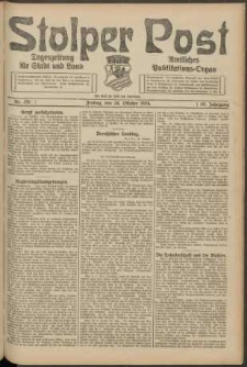 Stolper Post. Tageszeitung f&uuml;r Stadt und Land Nr. 251/1924