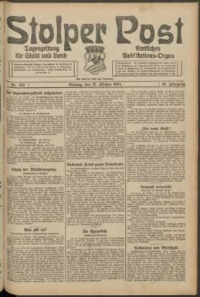 Stolper Post. Tageszeitung f&uuml;r Stadt und Land Nr. 253/1924