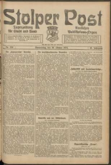 Stolper Post. Tageszeitung f&uuml;r Stadt und Land Nr. 256/1924