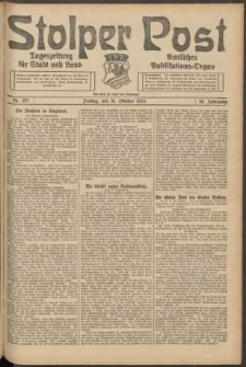 Stolper Post. Tageszeitung f&uuml;r Stadt und Land Nr. 257/1924