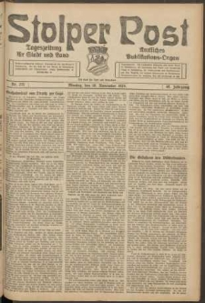 Stolper Post. Tageszeitung für Stadt und Land Nr. 271/1924
