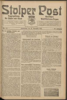 Stolper Post. Tageszeitung f&uuml;r Stadt und Land Nr. 273/1924