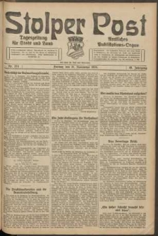 Stolper Post. Tageszeitung für Stadt und Land Nr. 274/1924