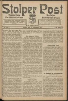 Stolper Post. Tageszeitung für Stadt und Land Nr. 276/1924