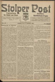 Stolper Post. Tageszeitung für Stadt und Land Nr. 277/1924