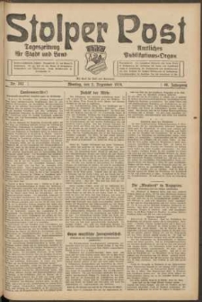 Stolper Post. Tageszeitung f&uuml;r Stadt und Land Nr. 282/1924