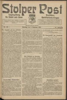 Stolper Post. Tageszeitung f&uuml;r Stadt und Land Nr. 283/1924