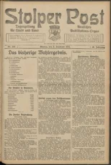 Stolper Post. Tageszeitung f&uuml;r Stadt und Land Nr. 288/1924