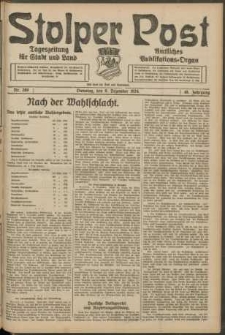 Stolper Post. Tageszeitung für Stadt und Land Nr. 289/1924